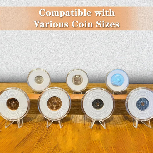 40 Pack Acrylic Display Stands, 2.16 Inches Transparent Card Easel for Medals, Baseball Cards, Coins, Star Cards