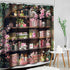 60Wx72H 12 Pack Gothic Skull Shower Curtain Vintage Bookshelf Witchy Floral Pink Cherry Pretty Retro Magic Spring