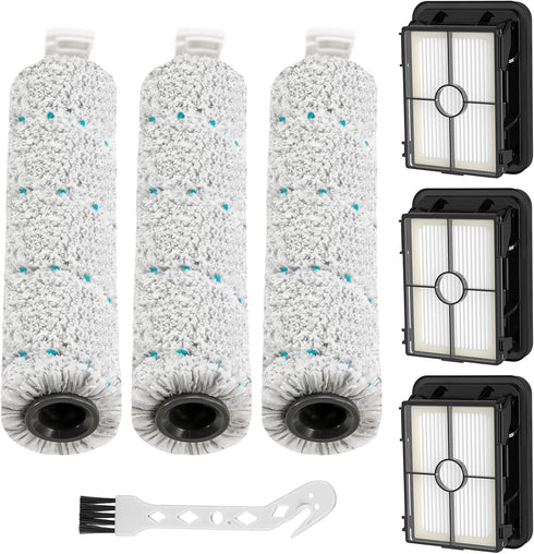 3 Pack Multi-Surface Brush Rolls 2787 and Vacuum Filters 1866 Compatible with