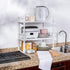 Counter 2 Pack) Across-Star Expandable Cabinet Shelf Organizer Rack, Stackable Kitchen Storage Shelves Stand
