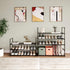 Yegazte 3-Tier 12-15 Closet,Black Shoe Rack, Stores Pairs of Shoes, Stackable & Adjustable, Space Saving Shelf Storage