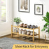Furshus 2-Tier Closet Bamboo Shoe Rack for Entryway, Stackable | Heavy Duty | Multi-Function, Free Standing Shoe Racks