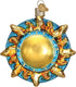 Old World Christmas Ornaments Glass Blown Fanciful Sun, Outer Space Gifts for Christmas Tree, 22034