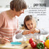 Farberware Compact Battery Operated Automatic Can Opener, Hands-Free for Any Size Can, Aqua