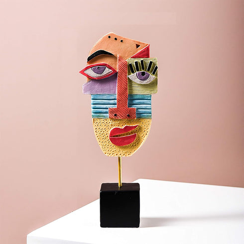HCCMLOVE Wink - Handcrafted Statues Resin Abstract Sculpture for Home Decor Modern,African Art