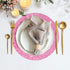 Set of 4 Pink Placemats, Pink Glitter Sparkle Kitchen Table Mats for Christmas and Wedding Party - 15.4 Inch