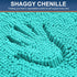 Smiry Luxury Chenille Bathroom Rugs 24x16, Extra Soft and Absorbent Shaggy Bath Mat, Non-Slip Turquoise