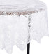 Juvale Round White Lace Tablecloth - Polyester Table Cover for Wedding Reception, Vintage Round Cover with Scalloped