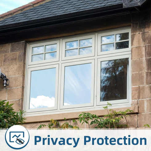 DUOFIRE One Way Window Film Privacy, Heat Blocker Reflective Mirror Tinting Film for Home, 23.6x78.7in