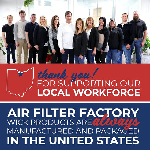 Air Filter Factory Replacement - 2-Pack for ReliOn RCM-832 Humidifier Wick Filters