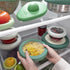 Food Huggers Gradual Green Replacement Lids for Glass Storage Containers, Silicone & Glass Lids, 100% Plastic Free, 1