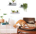 Set 3 MITIME Floating Shelves of Rustic Solid Wood Floating Shelf Wall Storage Shelves for Living Room, Bedroom