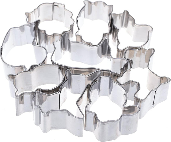 Cosmos Set of 9 Mini Animal Shapes Cookie Cutters, Molds for Birthday Party