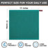 Kitinjoy 100% Cotton Kitchen Dish Cloths, 6 Pack Ultra Soft Waffle Weave Dish Towels, Teal, 12 x 12 Inches