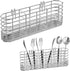 304 Stainless Steel Utensil Holder, Dish Drying Rack, Knife and Fork Drainage Basket, Rust Proof, Color-Silver
