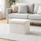 16.5in Small Storage Ottoman Foldable Sherpa Top Storage Bench,Foot Rest/Step Stool for