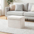 16.5in Small Storage Ottoman Foldable Sherpa Top Storage Bench,Foot Rest/Step Stool for