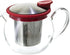 FORLIFE 15-Ounce/444ml, Bola Glass Teapot with Basket Infuser, Red