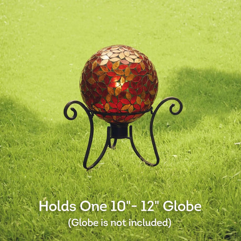 10 12 inch Lily's Home Metal Gazing Ball Stand - Durable Rust-Resistant Display Stand for to Balls - Indoor/Outdoor