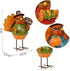 FORUP Thanksgiving Turkey Tabletop Centerpiece Decor, Set of 3 Resin Turkey Friends Decoration for Autumn Harvest