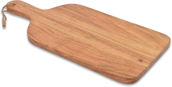Acacia Wood Paddle Cutting Boards for Kitchen, Cheese, Food Serving Tray, Charcuterie Boards (15" x 7" x 0.65")