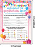 Skylety 50 Pieces Birthday Party Activity Game Card Set, Who Knows Her Best for Themed Party Decorations