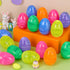 12 3.15" JOYIN Pcs Plastic Iridescent Printed Bright Easter Eggs Tall for Easter Hunt, Basket Stuffers Fillers