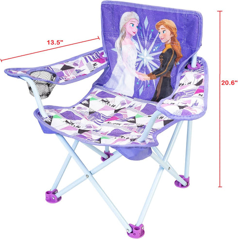 Frozen 24M+ Disney Kids Chair Foldable for Camping, Sports or Patio with Carry Bag, Toddlers