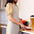 Syhood 2 Pack Aprons with 2 Pockets for Women Men, Soft Linen Adjustable Bib Kitchen Cooking Apron (Brown Stripes Style)