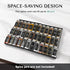 Plastic Spice Drawer Organizer, Expandable Rack for Drawer, Black Seasoning Organizer for Cabinet (Jars Not Included)