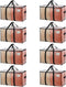VENO 8 Pack Moving Bags, Heavy Duty Totes with Lids, College Packing Storage Boxes, Extra Large, Sturdy Handles, Zipper