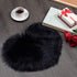 Mudder 2 Pieces Heart Shaped Rug, Faux Fluffy Carpet Door Mat for Bedroom, 12 x 16 Inch (Black)