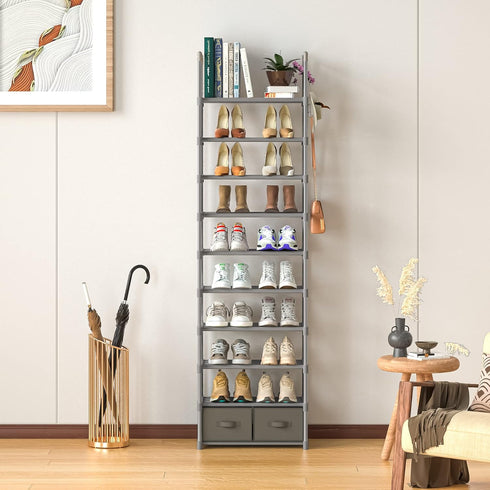 Closets,Shoes (10 2 1 OYREL Shoe Rack, Sturdy Metal Shoes Rack Organizer,Narrow Shoe Rack,Shoe Racks for Rack,Shoe