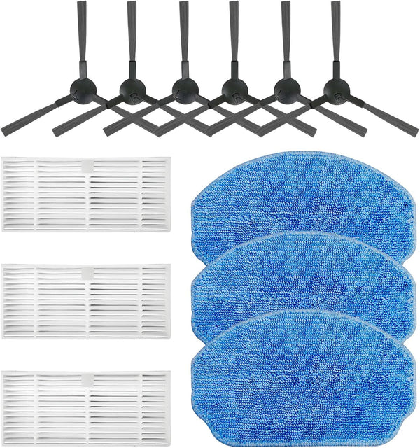 Spare Replacement Parts for MAMNV BR150 BR151, ZCWA BR150 BR151, MANVINS G20 Robot Vacuum, 3 Hepa Filters, 3 Mop Pads