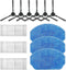 Spare Replacement Parts for MAMNV BR150 BR151, ZCWA BR150 BR151, MANVINS G20 Robot Vacuum, 3 Hepa Filters, 3 Mop Pads