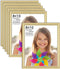 Langdon House 8x10 Picture Frames, Gold, 6 Pack, Contemporary Frame Set for Wall Mount or Table Top