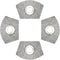SHACOS Small Round Table Placemats Set of 4 - Wedge Placemats, Heat Resistant Woven Vinyl Table Mats (Silver Gray)
