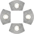 SHACOS Small Round Table Placemats Set of 4 - Wedge Placemats, Heat Resistant Woven Vinyl Table Mats (Silver Gray)