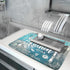 Blue Grey Dish Drying Mat, 18x24 Inch Absorbent Heat Resistant Pad for Kitchen Countertop