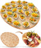 Namre' Deviled Egg Tray Wooden Holder for 24 Eggs Reversible Oval Platter &