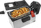 Elite Gourmet EDF-3500 Electric Immersion Deep Fryer: Removable Basket, Timer Control, Adjustable Temperature, 3.5 Quart
