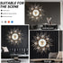 Large Wall Clocks - Silent Sunflower Shape Decorative Wall Clock, Modern Non-Ticking Iron Metal for Living Room
