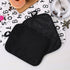 100% Cotton with Silicone Kitchen Everyday Basic Pot Holder Heat Resistant Coaster Potholder Oven Mitts Set of 2 (Black)