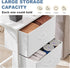 2 20 inch Closet, DUMOS Nightstand Small Dresser with Fabric Drawers Side Tables Bedroom End Table Kids Bedside Storage