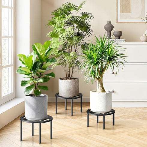 3-Pack Use(10.24" 10.24" 8.66" TOSKING Plant Stands - Heavy Duty Low Plant Stand, No Assembly Required Risers