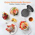 CROWNFUL Mini Waffle Maker, 4" Chaffle Maker with Non-Stick Surface, Easy to Clean, Recipe Guide Included