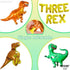 KatchOn Giant Dinosaur Balloons for Birthday Party, 48 Inch, Pack of 4, Three Rex Party Decorations, Dinosaur Birthday