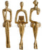 Octdays Gold Decor Thinker Statue, Abstract Art Sculpture Coffee Table & Bookshelf