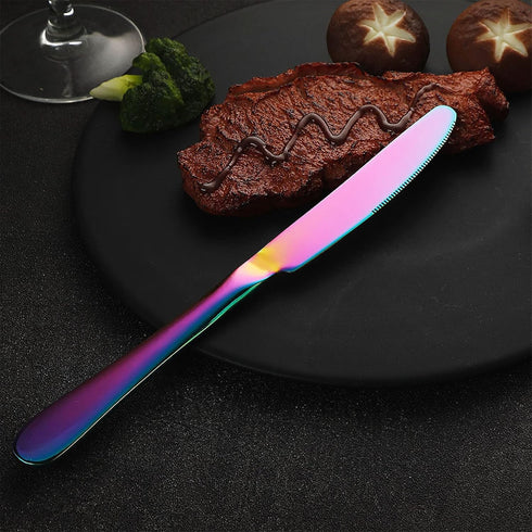 VANDBAO Rainbow Flatware Set, 20 Pieces Stainless Steel Colorful Utensils, Service for 4, Dishwasher Safe