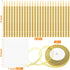 ZHBDMGK 26Pcs 26Pcs 22Yd Bling Sticks for Candy Apples, Caramel Apple Wooden Pointed Skewers with Glass Bag and Glitter